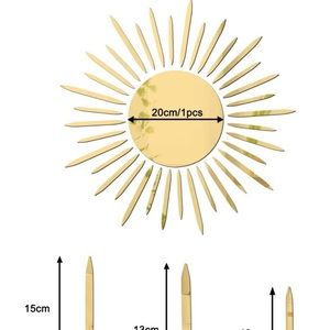 Wall decor decal sunshine gold mirror